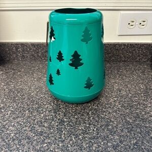 Christmas Green Christmas Tree Metal Lantern